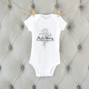 Dear Diary Bodysuit, Emo Baby Clothes, Goth Baby Clothes, Emo Song Baby Outfit, Emo Baby Outfits, Gothic Baby Clothing, Emo Goth Baby Shirt