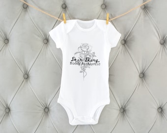 Liebe Tagebuch Body, Emo Baby Kleidung, Goth Baby Kleidung, Emo Song Baby Outfit, Emo Baby Outfits, Gothic Baby Kleidung, Emo Goth Baby Shirt