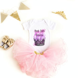 Punk Rock Princess Bodysuit, Emo Baby Clothes, Punk Baby Clothes, Alt Baby Shower Gift, Emo Infant Outfit, Punk Baby Clothes, Emo Baby Gift