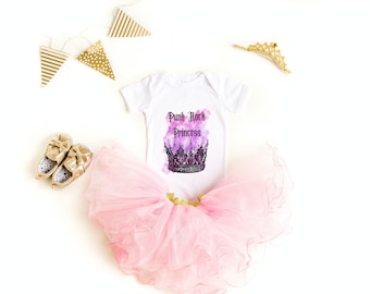 Punk Rock Princess Bodysuit, Emo Baby Clothes, Punk Baby Clothes, Alt Baby Shower Gift, Emo Infant Outfit, Punk Baby Clothes, Emo Baby Gift