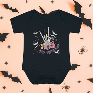 Stay Spooky Babe Bodysuit, Spooky Babe Bodysuit, Spooky Baby Clothes, Creepy Baby Clothes, Goth Baby Clothes, Halloween Baby Clothes