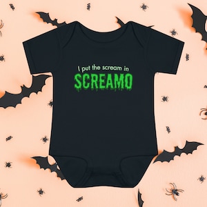 I Put The Scream In Screamo Bodysuit, Emo Baby Clothes, Metalhead Baby Clothes, Emo Gift, Emo Baby Shower Gift, Emo Mom, Rocker Baby, Emo
