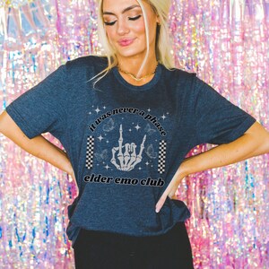 Elder Emo Club Shirt, Elder Emo Shirt, Emo Clothes, Emo Gift, Goth Shirt, Emo Mom Shirt, Elder Emo Tshirt, Emo Shirt, Plus Size Emo Shirt