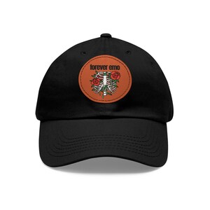 Emo Dad Hat with Leather Patch, Forever Emo Hat, Emo Gift, Elder Emo Hat, Emo accessory image 5