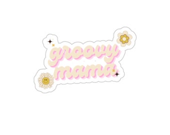 Groovy Mama 70s Boho Style Die-Cut Stickers