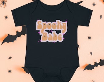 Spooky Babe Bodysuit, Spooky Baby Clothes, Creepy Baby Clothes, Spooky Baby, Creepy But Cute, Halloween Baby Clothes, Goth Baby Clothes