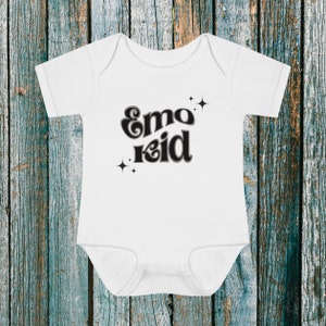 Emo Kid Bodysuit, Emo Baby Clothes, Emo Baby Outfit, Emo Kid Clothing, Elder Emo Baby Outfit, Emo Shirt For Babies, Punk Baby Clothes