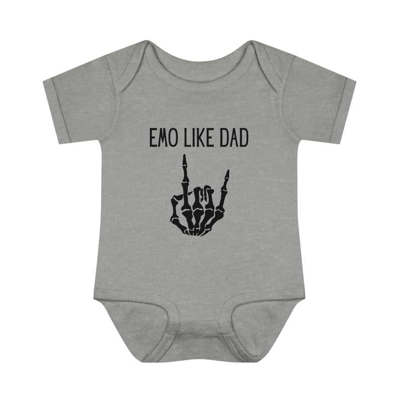 Emo Like Dad Baby Body, Elder Emo Baby Clothes, Abiti per bambini estetici Emo, Vestiti per bambini punk, Abbigliamento per bambini Emo immagine 2