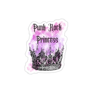 Punk Rock Princess Die-Cut Stickers, Indie Band Sticker, Pop Punk Sticker, Emo Song Sticker, Punk Sticker