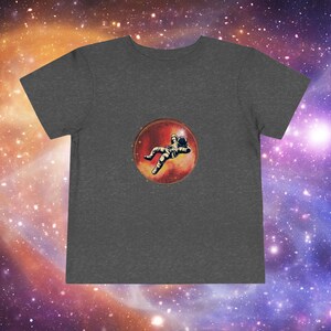 Emo Astronaut Toddler Short Sleeve Tee, Emo Band Tee for Kids, Emo Clothes for Toddlers