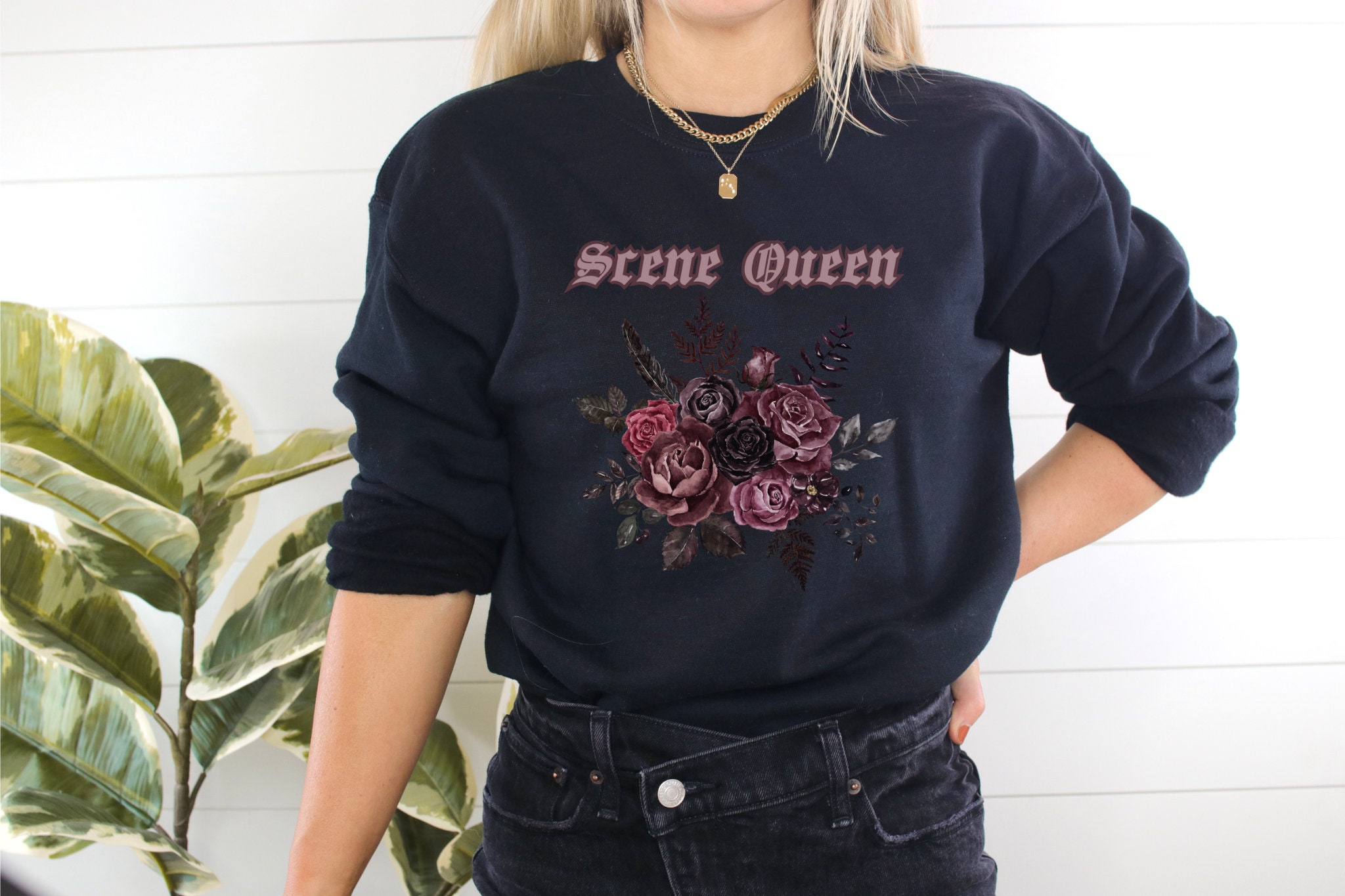 Scene Queen Crewneck Sweatshirt, Elder Emo Shirt, Emo Sweatshirt
