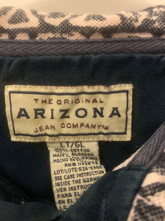 Vtg Pattern Polo Arizona Jeans Company 