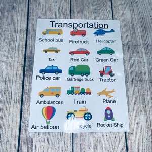 Transport Fahrzeug Poster Wand Kunst druckbare, montessori Klassenzimmer Dekoration, lernen, Kleinkind Vorschulkind homeschool, Lehrerzentrum