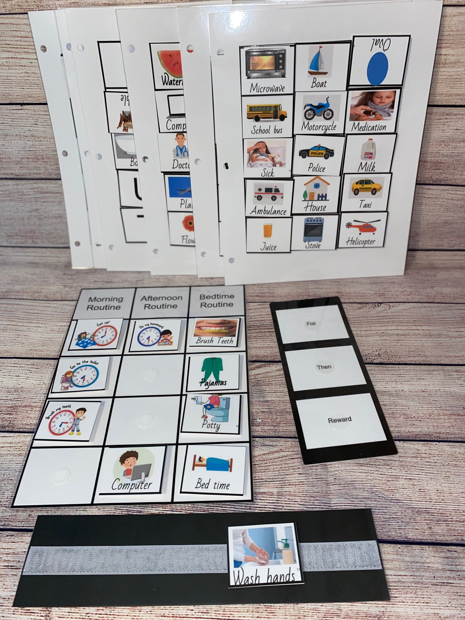 Small Pecs schedule kit binder Pecs cards/ Speech Etsy