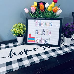 Affiche de bienvenue de la rentrée, photos de la rentrée, affiche d'art murale imprimable, décoration d'école à la maison pour enfants