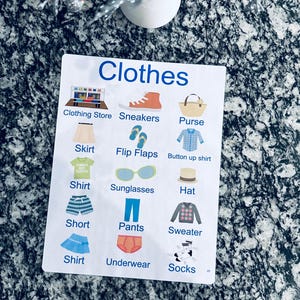 Cartaz de parede de roupas Arte para impressão Decoração de sala de aula, Aprenda, pré-escola infantil educação domiciliar, centro de professores