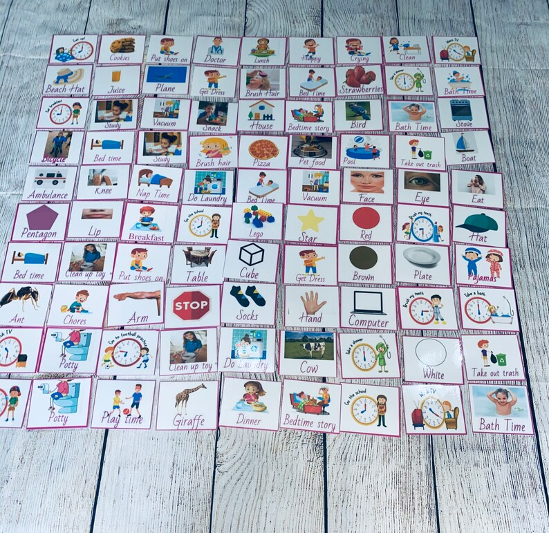Toys Learning & School My voice picture cards for communication system ...