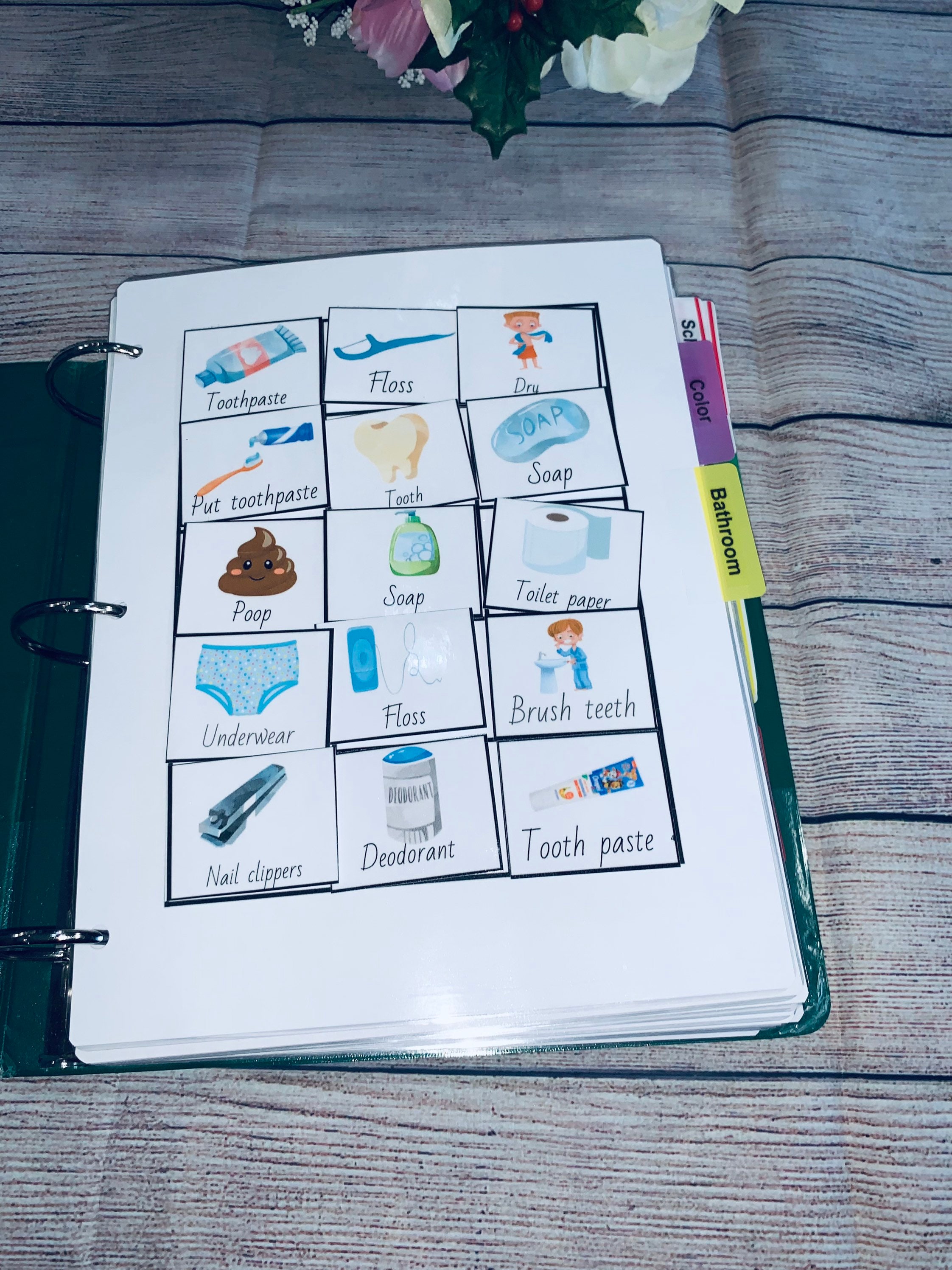 Sign Language, Pictures Cards Book or Binder Small Pictures Book, 210 ...