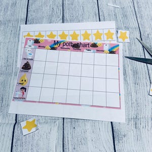 Tablero de entrenamiento para ir al baño para niños, niño/niña, tabla de entrenamiento para ir al baño, ficha para ir al baño, sistema de recompensa para el entrenamiento para ir al baño, calendario para ir al baño, descarga digital imprimible