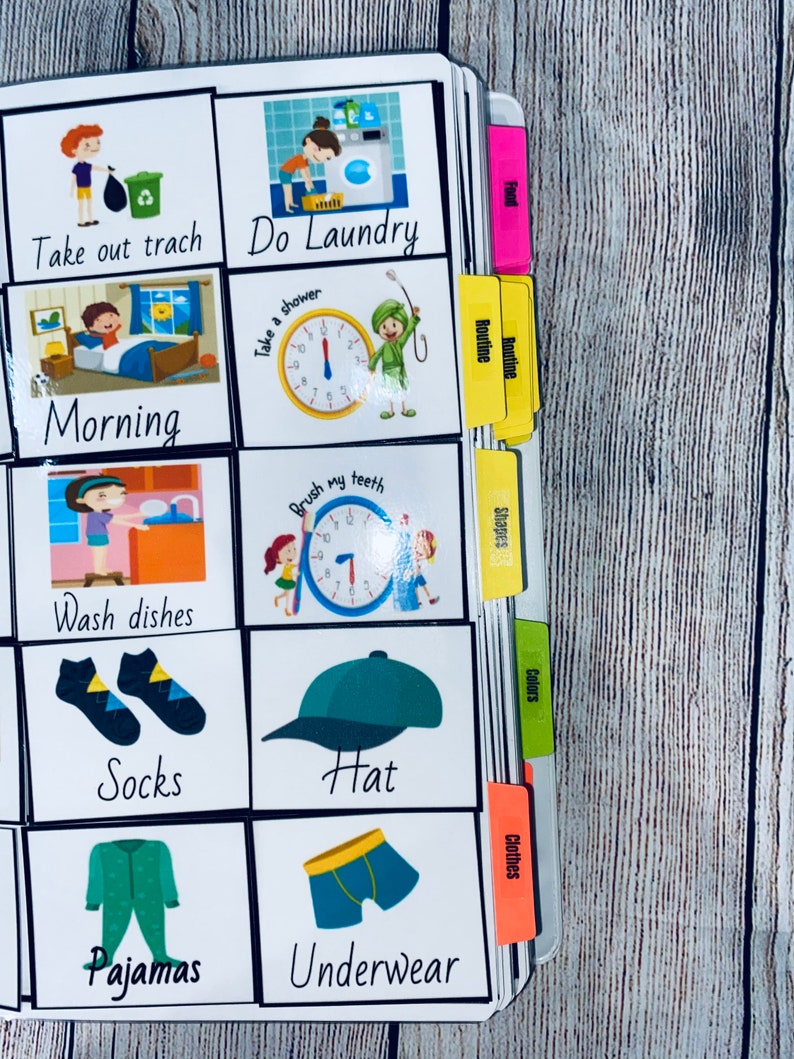 Pictures Card Binder Kit Pictures Cards Kit 250 Speech Etsy