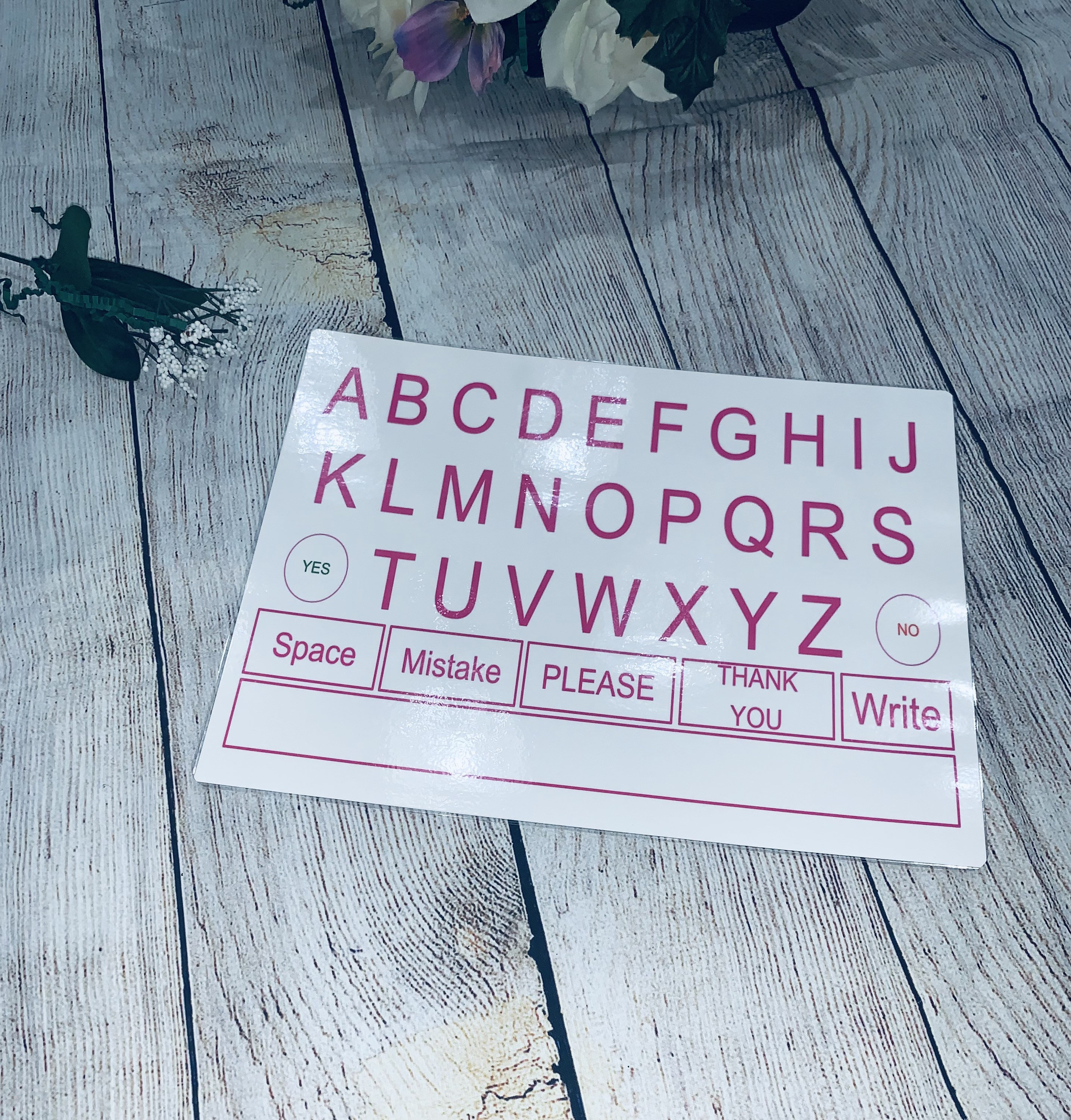 Adult or Kids, Alphabet Communication Board, Montessori, Sentences ...