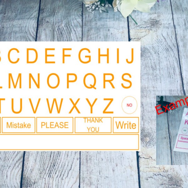 Keyboard for Communication Board Pec Printable Etsy