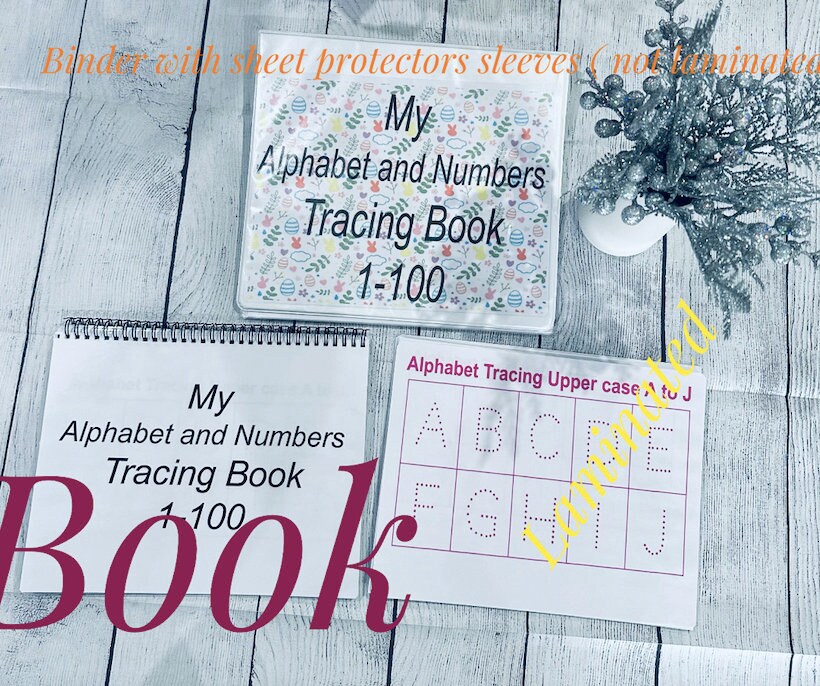 Numbers 1-100 & Alphabet Tracing Book | Upper /lowercase Handwriting ...