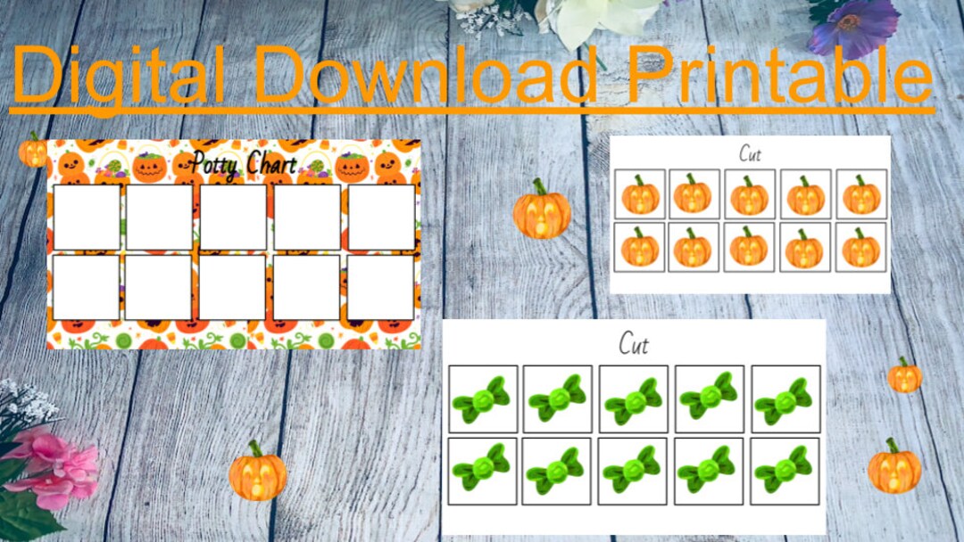 Halloween Theme Potty Training Boy/girls Potty Wall Chart - Etsy