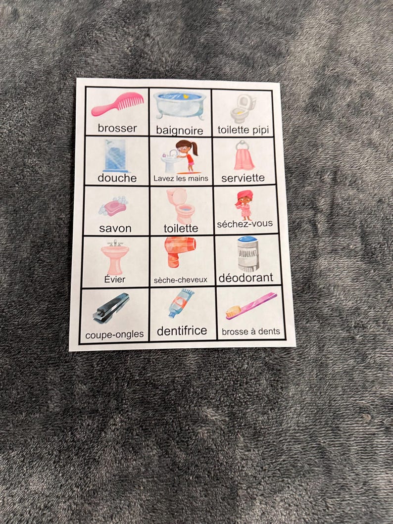French Pec Morning Routine 1,000, Pec, French Picture Cards for Communication, Speech Therapy ...
