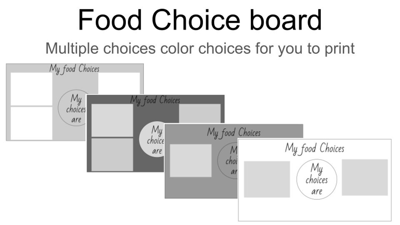 Food choice boards Food choices I want to eat Visual aid | Etsy
