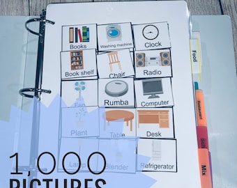 1,000 Pictures card for communication, Speech therapy, Autism nonverbal, special need ,Schedule, Montessori, visual aids digital download (p