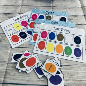 criança, pré-escola, trabalho ocupado, cores, classificação, correspondência, Montessori, trabalho matinal, professor de atividade interativa, download digital para impressão