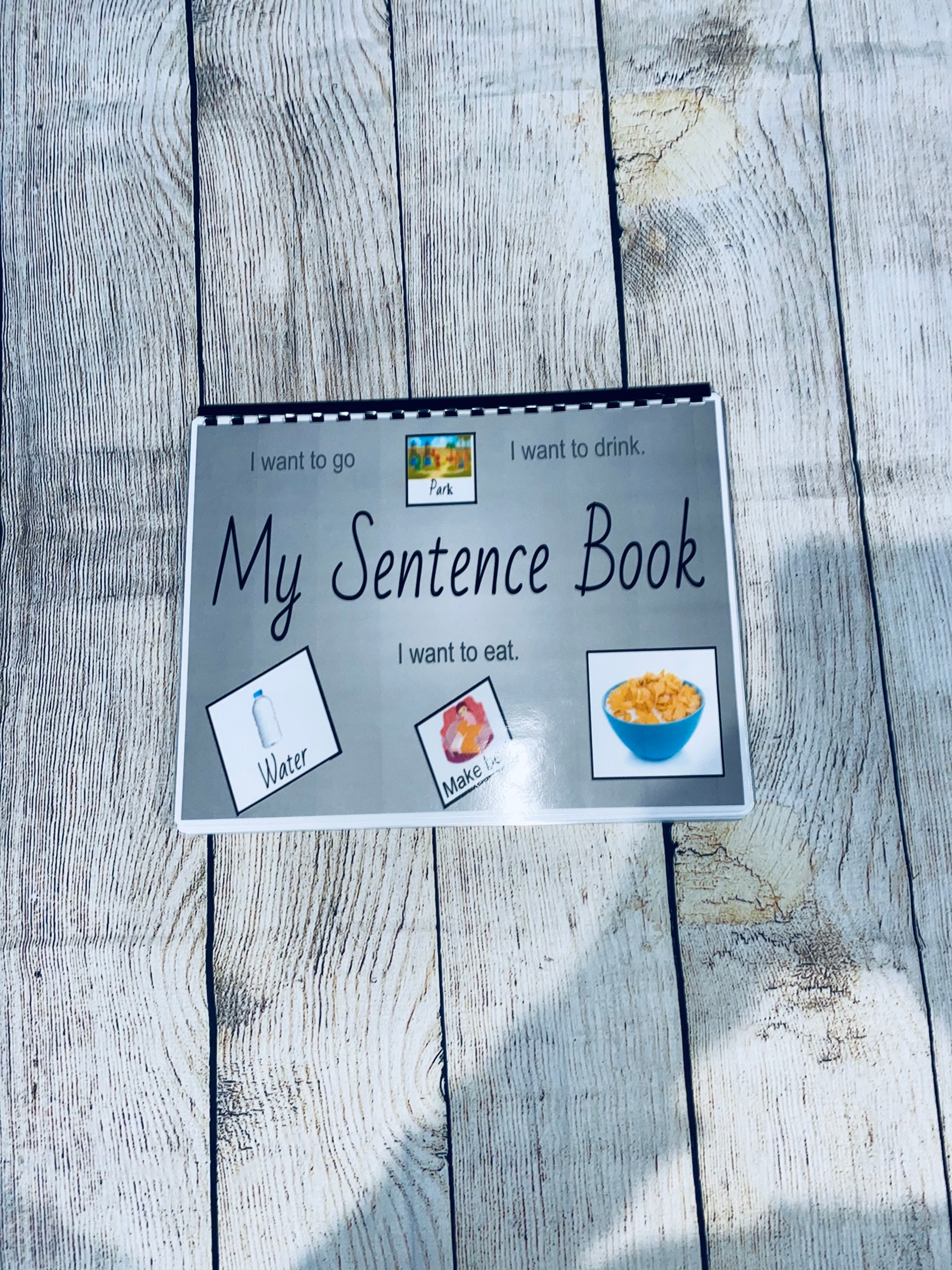 My Sentences Book or Binder Communication Pictures Cards Book, Pictures