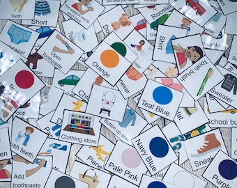 300 Pec Picture Cards for Speech Therapy, Autism, OT | Visual aids | Special Needs Communication Tool, Sentence Builder