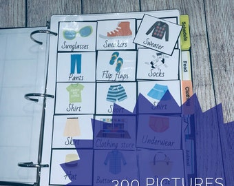 300 Picture Communication Cards Bundle | PEC Visual Symbols for Autism, ABA Therapy, DTT, Special Needs Kids & Adults