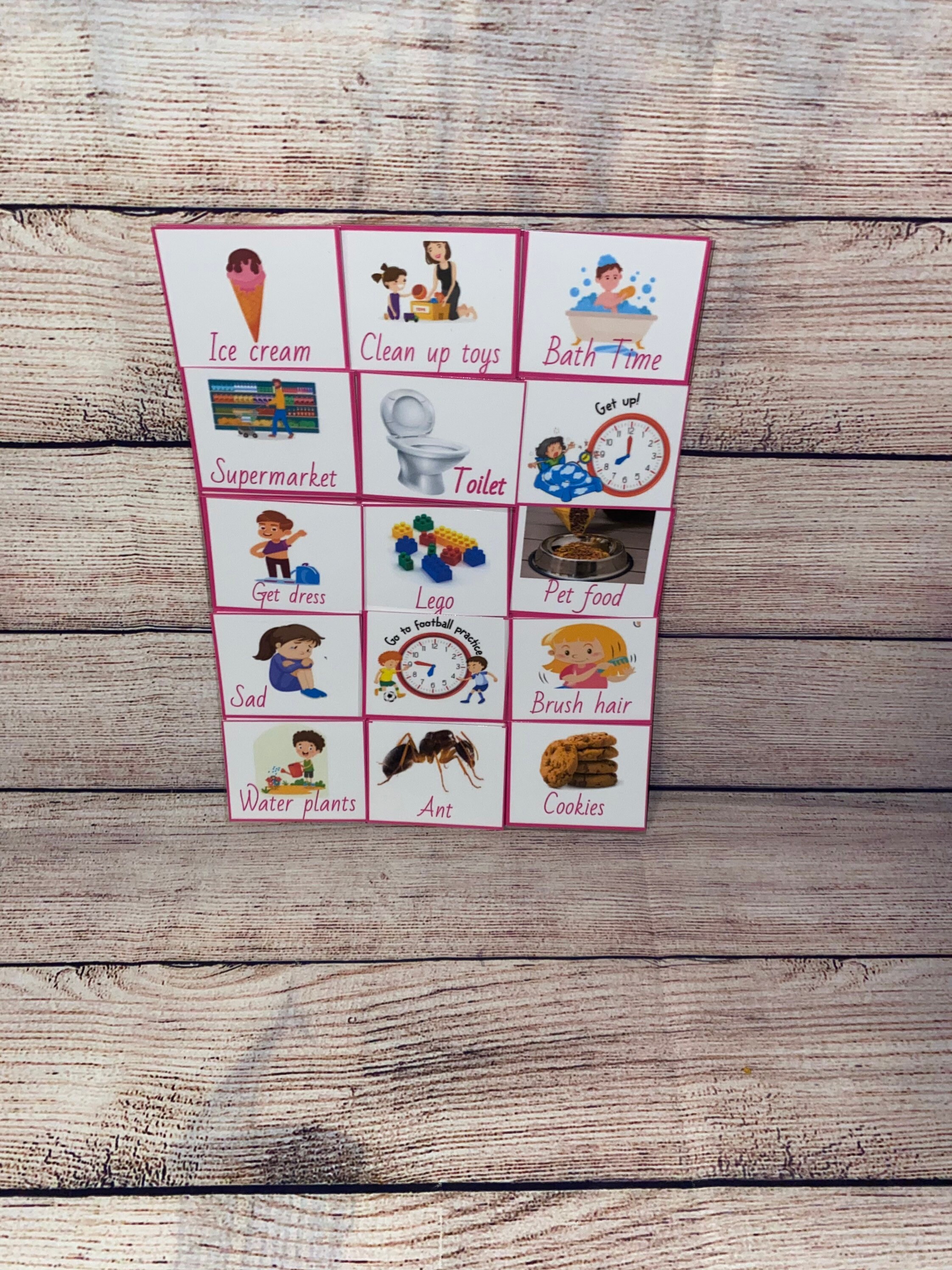 Communication cards Speech therapy OT therapy DTT Autism Etsy