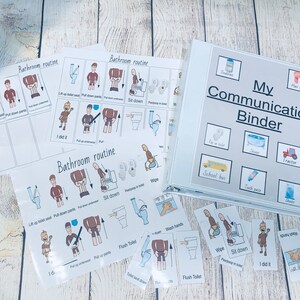 400 afbeeldingenkaart voor communicatiebundel en schema voor badkamerroutine jongens, basisvocabulaire, taalhulp, OC, logopedie, leraren