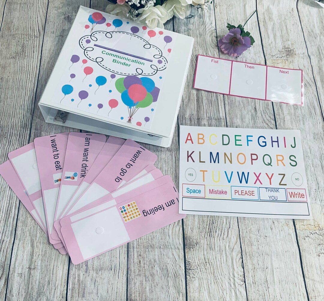 Pictures Card Binder Sentence Builder Strips Pictures Cards Etsy