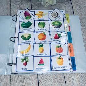 Voedingstherapie, bundel 100 voedingskaarten, keuzebord, boek, visueel hulpmiddel, taakkaarten maaltijdplanschema Montessoritherapieleraar kinderen, tieners