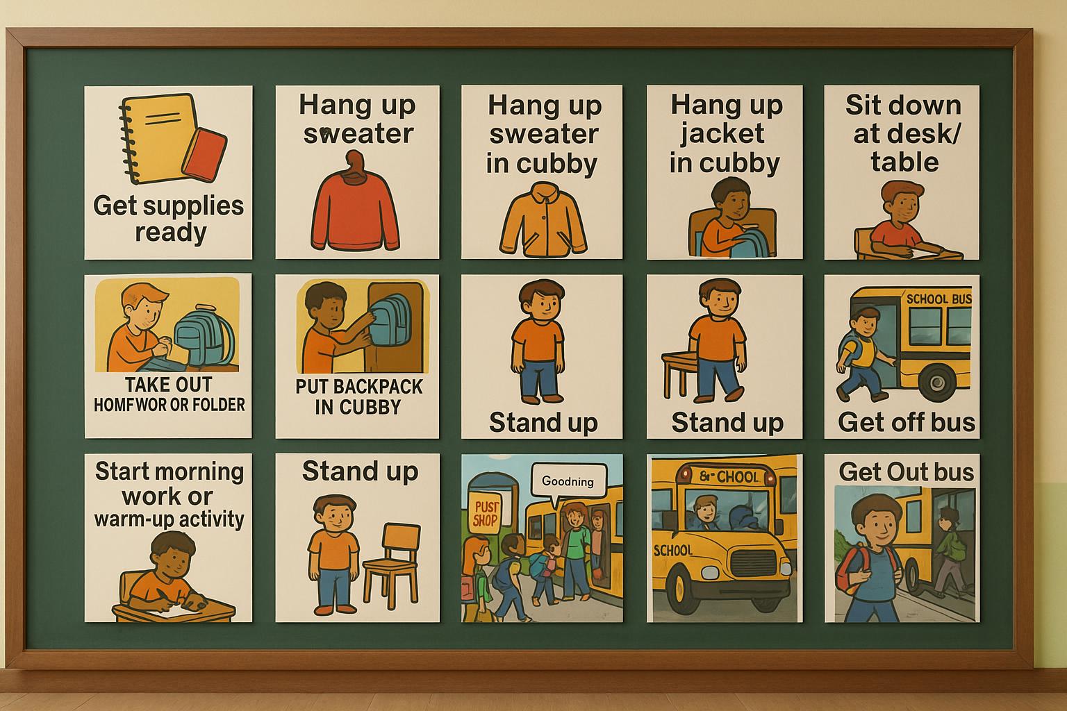 15 PEC School Supply Picture Cards for Communication Speech Therapy ...
