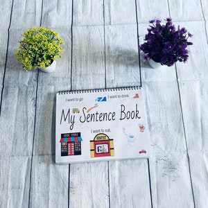Mijn zinnen bouwer boek of map communicatie foto's kaarten boek speciale behoefte kind spraak ABA-therapie leraar cadeau arriveert klaar voor gebruik