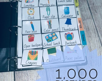 1,000 Pictures card for communication, Speech therapy, Autism nonverbal, special need ,Schedule, Montessori, visual aids digital download
