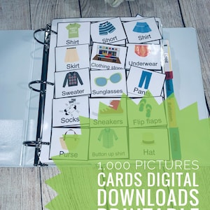 Kaart met 1000 afbeeldingen voor communicatie, logopedie, autisme non-verbaal, speciale behoeften, schema, montessori, visuele hulpmiddelen digitale download F2