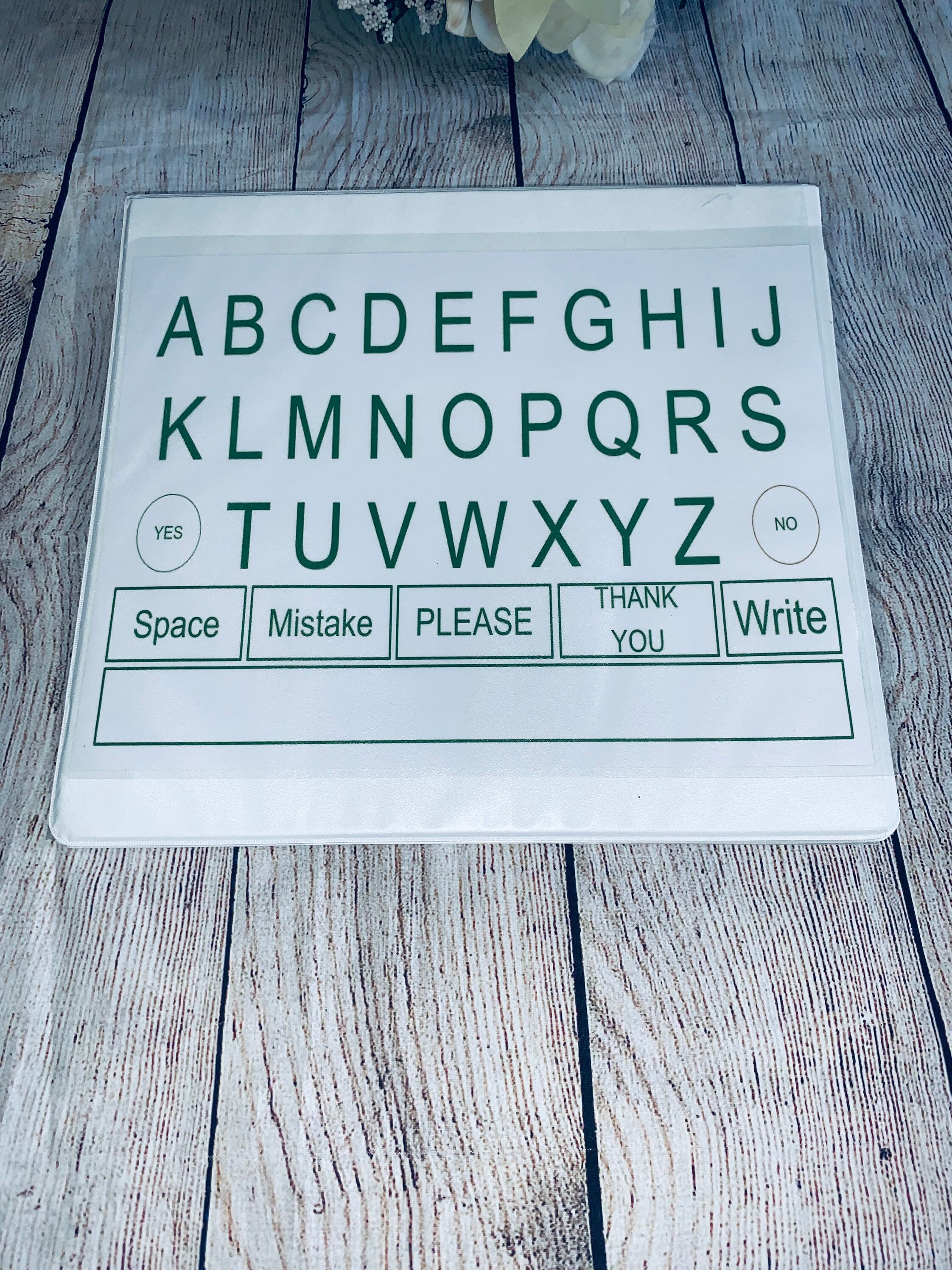Adult or Kids, Alphabet Communication Board, Montessori, Sentences ...
