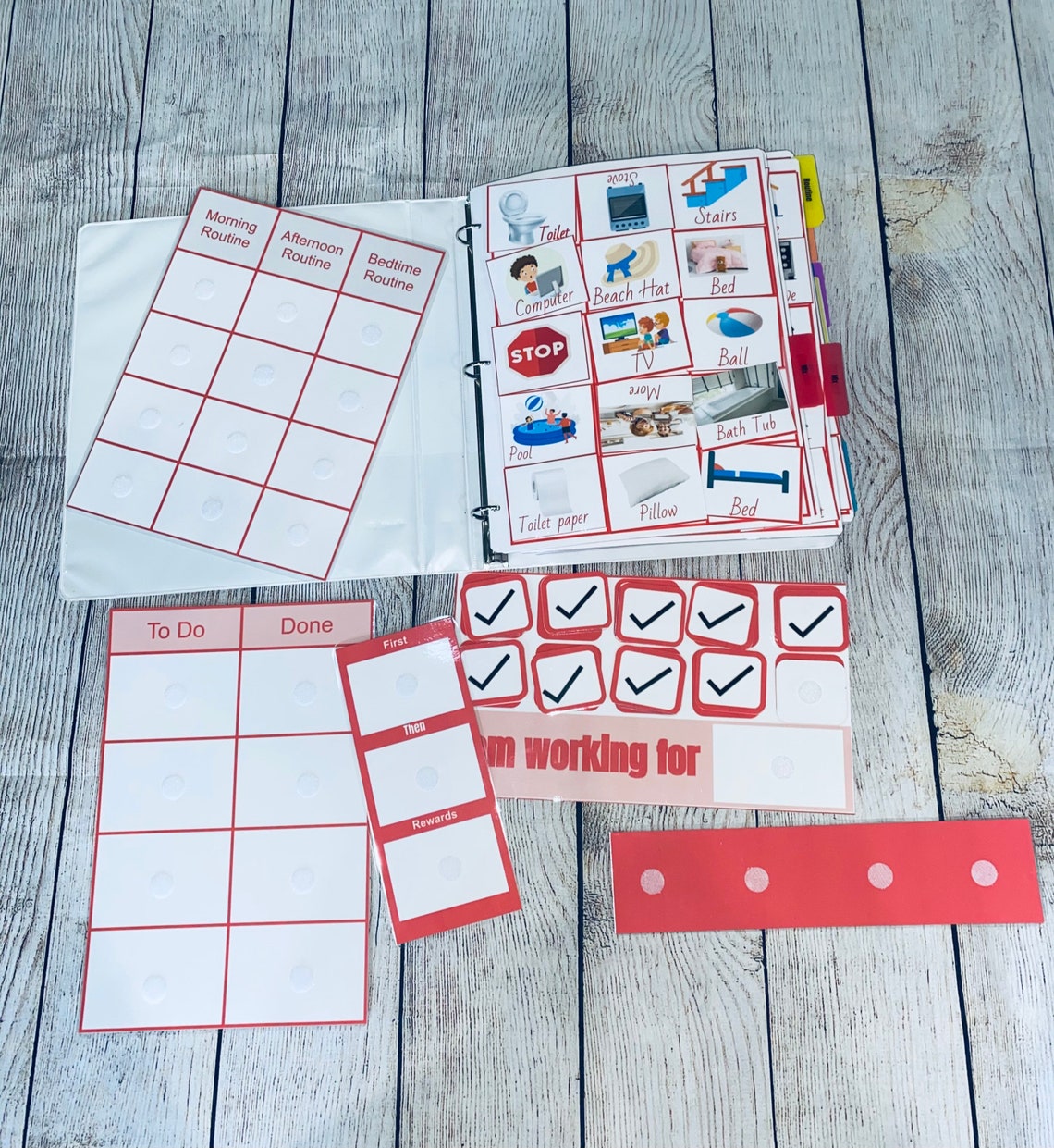 Autism Pictures card binder kit Speech therapy OT therapy Etsy