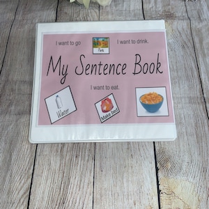 mijn zinnen bouwer boek of map communicatie foto's kaarten boek leraar speciaal onderwijs logopedist ABA, OT cadeau-idee klas kinderen
