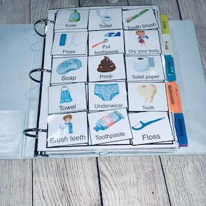75 carte di immagini di comunicazione sull'autismo libro o raccoglitore discorso terapia ABA educativo bambini bisogni speciali terapia DTT, insegnante regalo adolescente