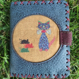 Cat Pattern Women Wallet, Vegan Leather Wallet, Button Women Wallet, Ladies Small Handbag, Colourful Wallet