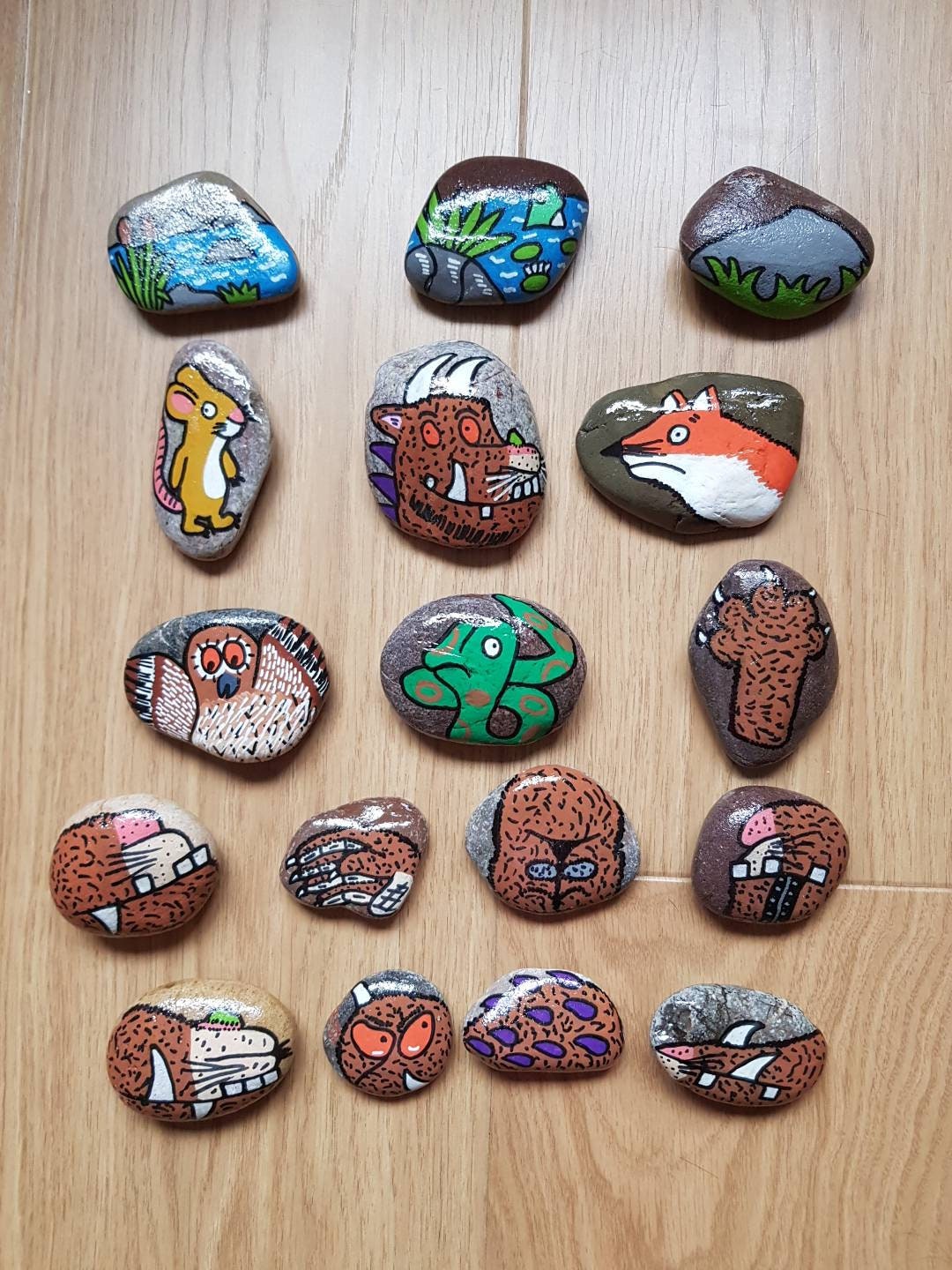 The Gruffalo Story Stones/julia Donaldson/gruffalo/paint - Etsy UK