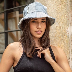 SOULITUDE Upcycled Denim Patchwork Hat